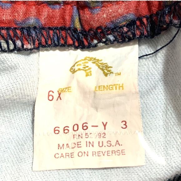 Vintage 1980's GIRLS KIDS Size 6X JORDACHE 2 Piece Jeans Vest Outfit Horse Head - Picture 11 of 12